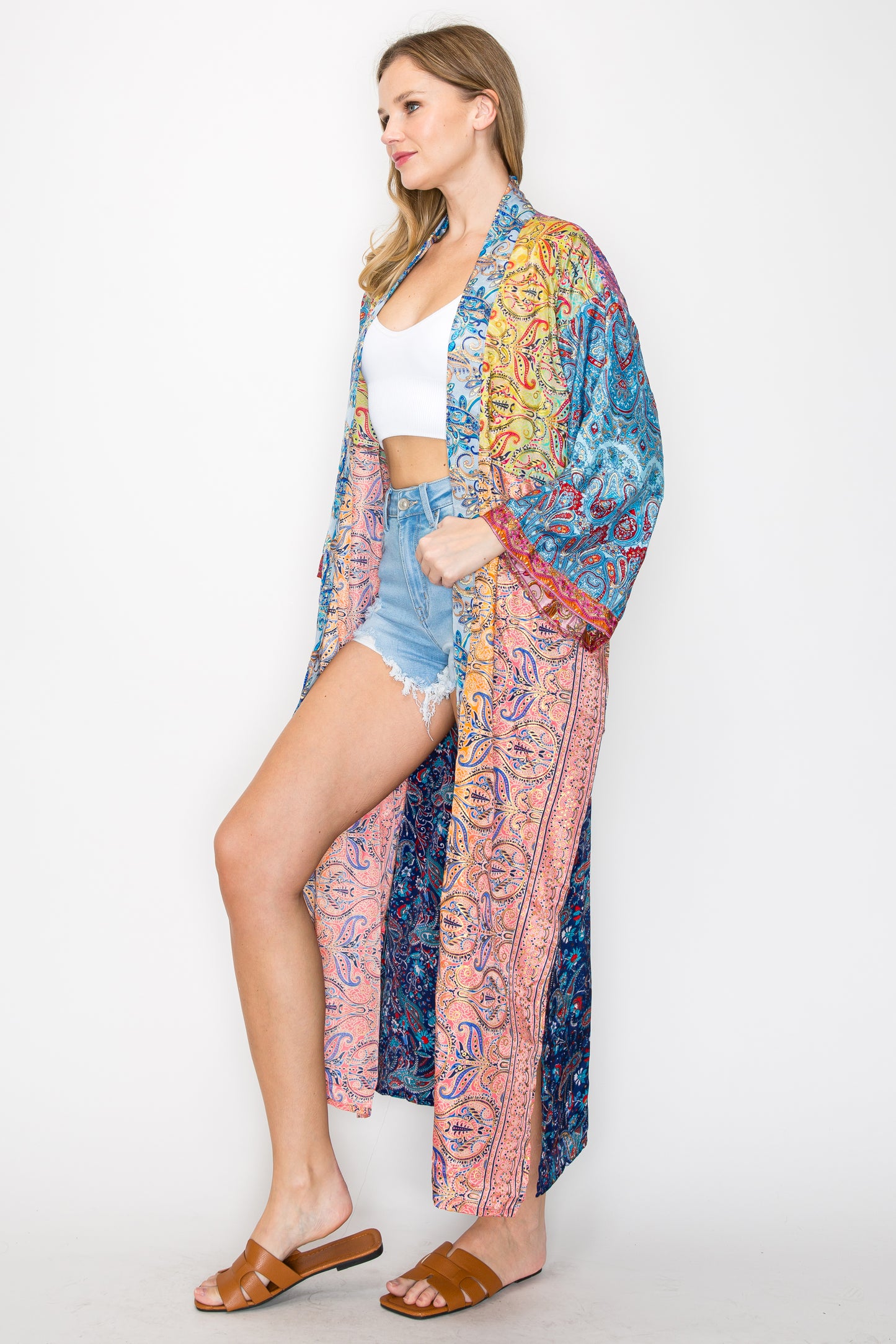 Patch Kimono Long
