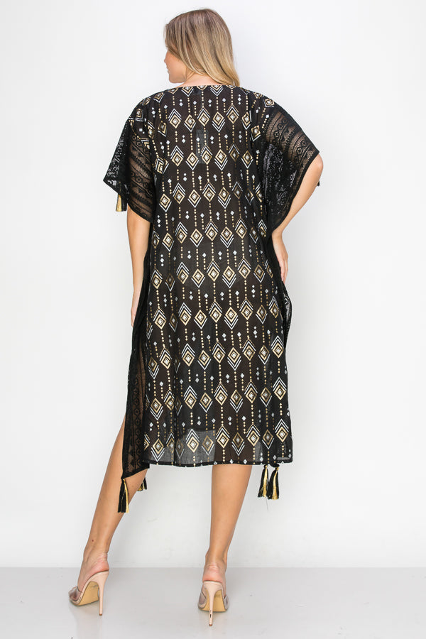 Goldy Black Kaftan