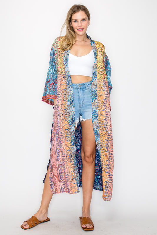 Patch Kimono Long
